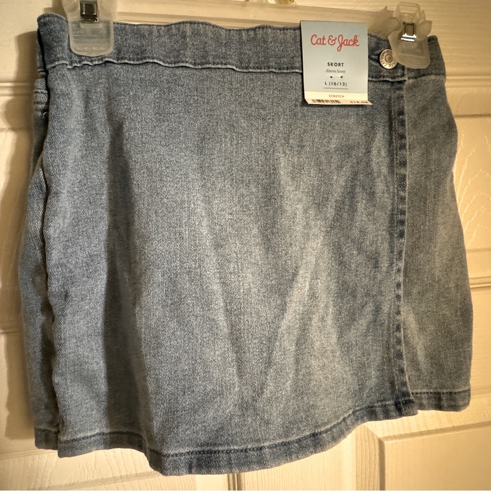 Girls Large Cat & Jack Skort (10/12) Stretch Denim